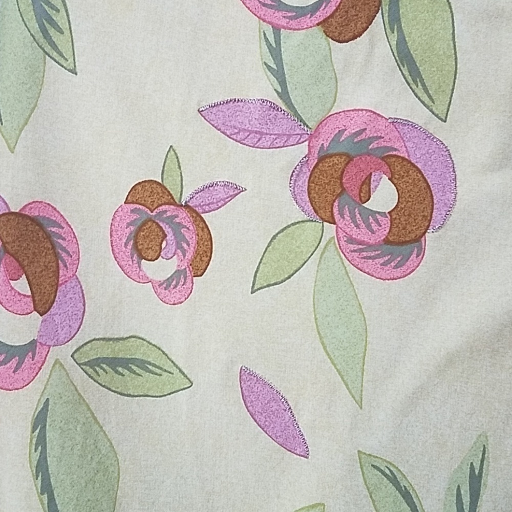 J. Jill Floral A-Line Skirt in Cream, Pink, Green - Picture 2 of 8